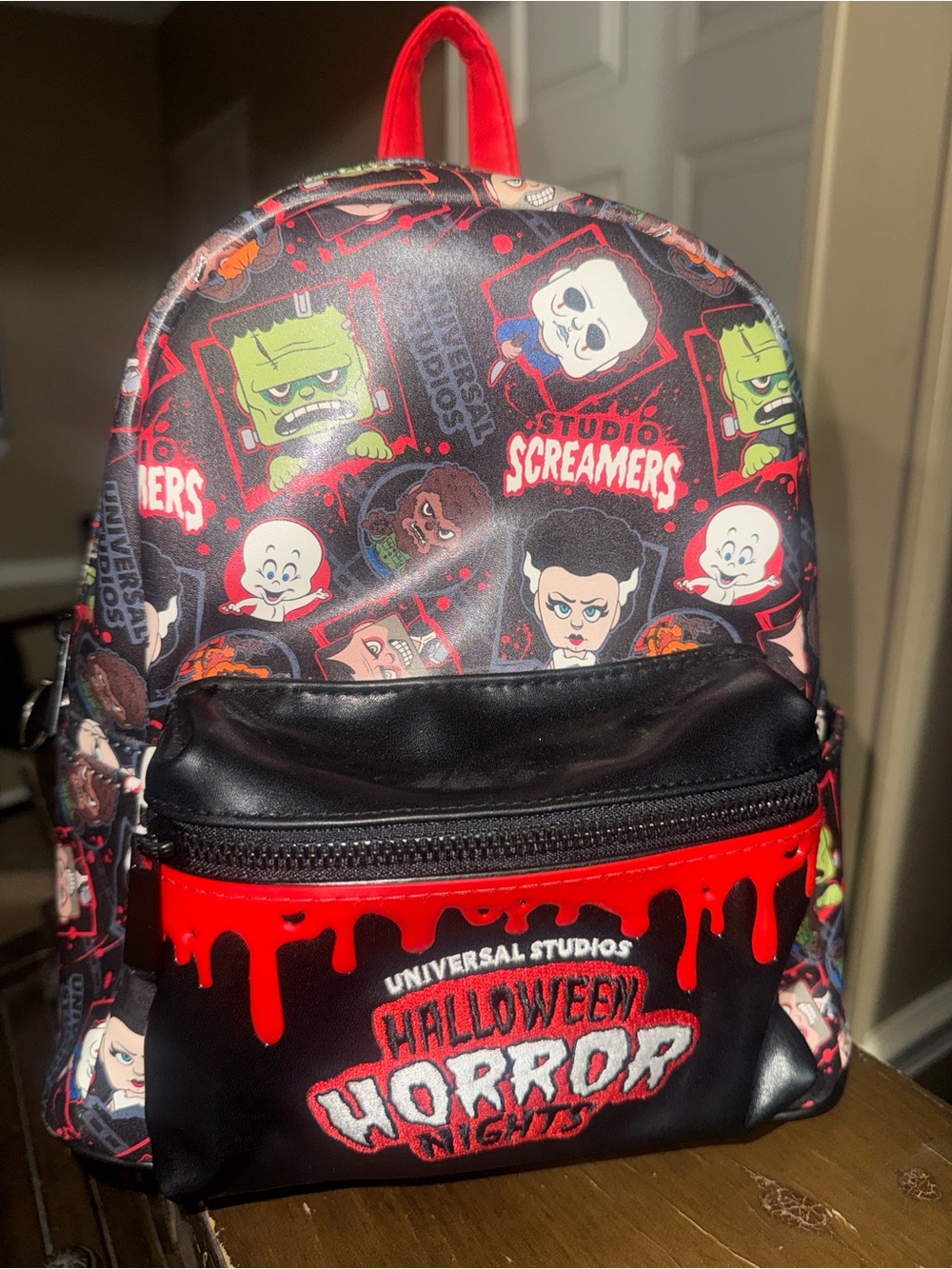 Universal Studios Halloween Horror Nights Black & Red Mini Backpack